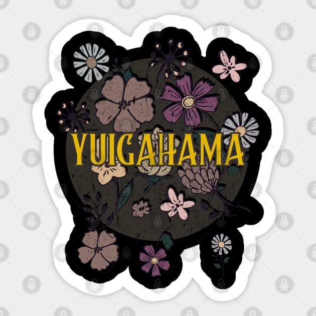 Aesthetic Proud Name Yuigahama Flowers Anime Retro Styles Sticker by Kisos Thass